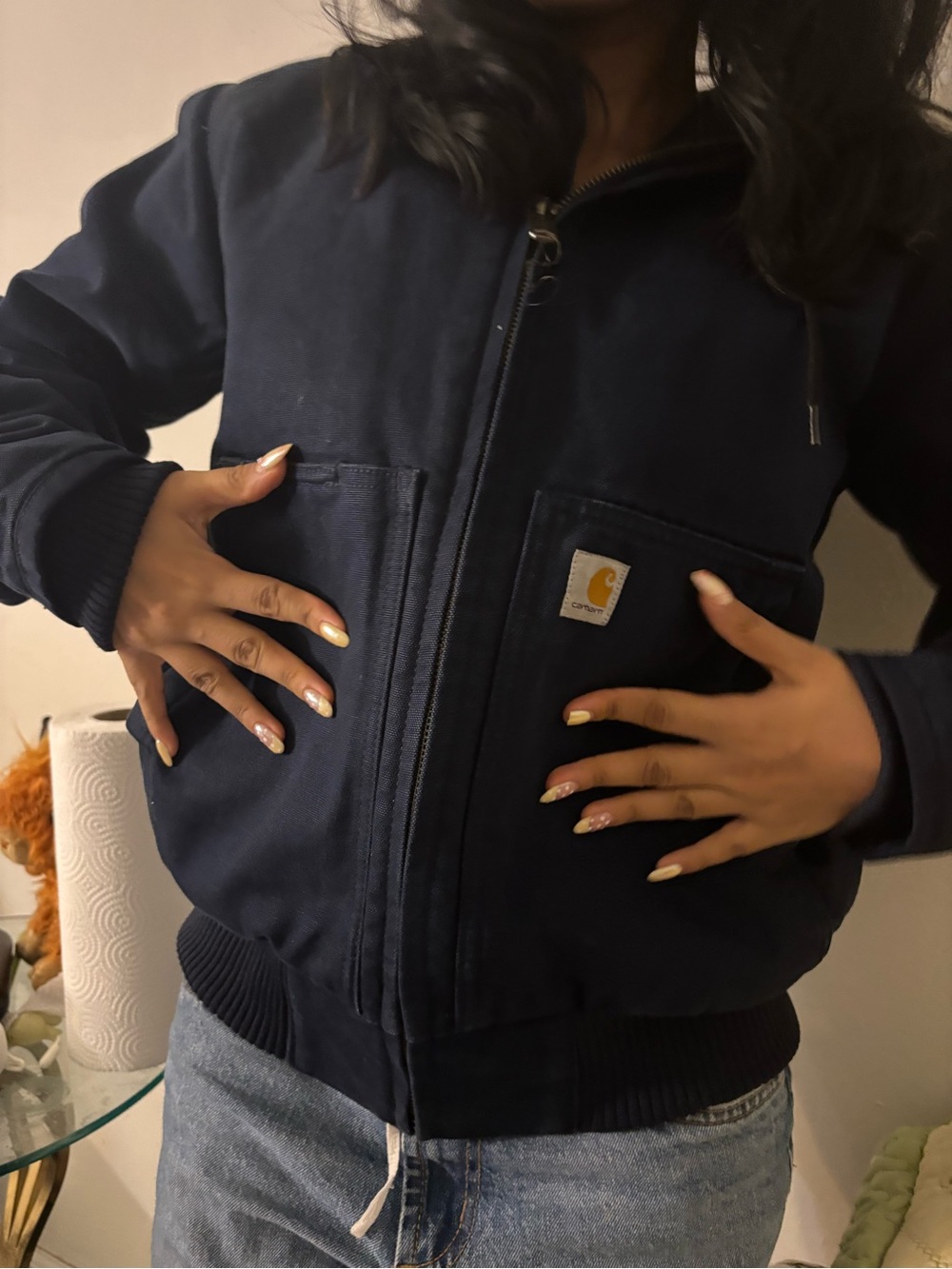Women’s Carhartt Navy Zip-Up Hooded Jacket
